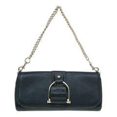 Gucci Black Leather Greenwich Evening Clutch