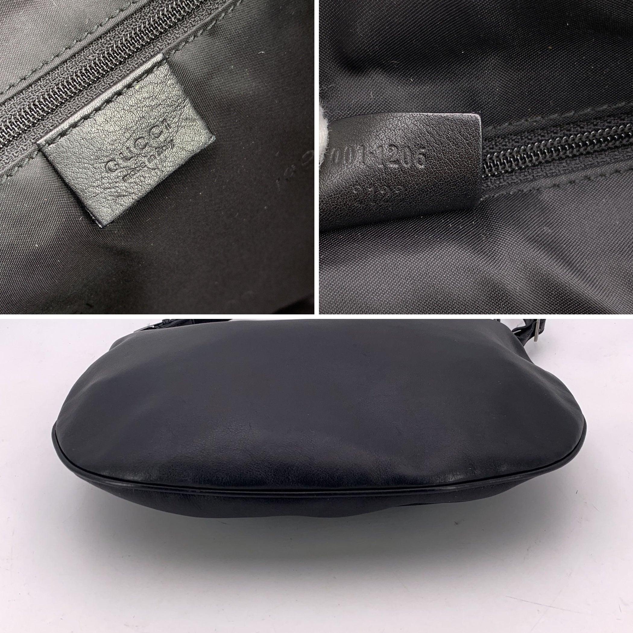 Donna Gucci Borsa a tracolla Halfmoon Hobo in pelle nera in vendita