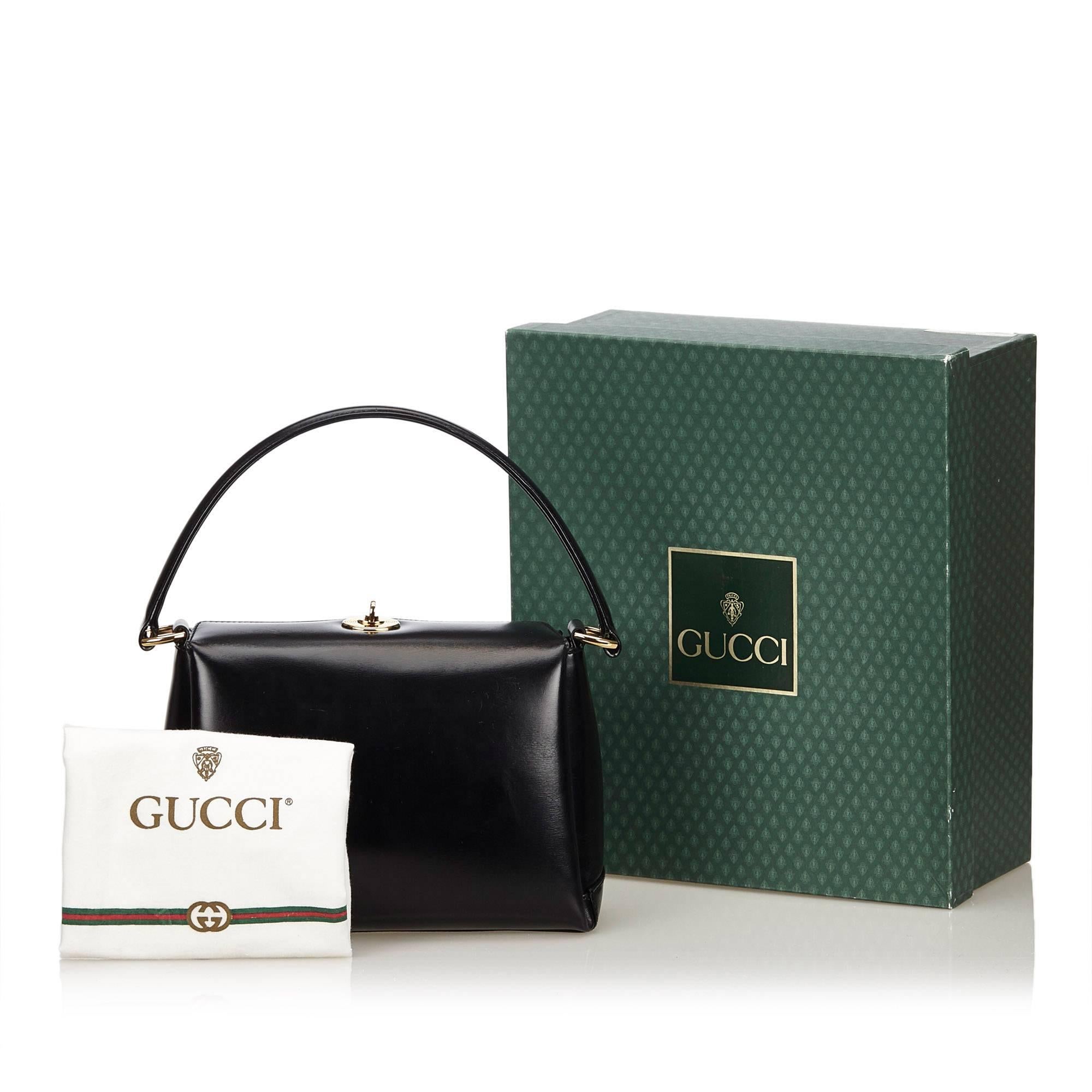 Gucci Black Leather Handbag 6