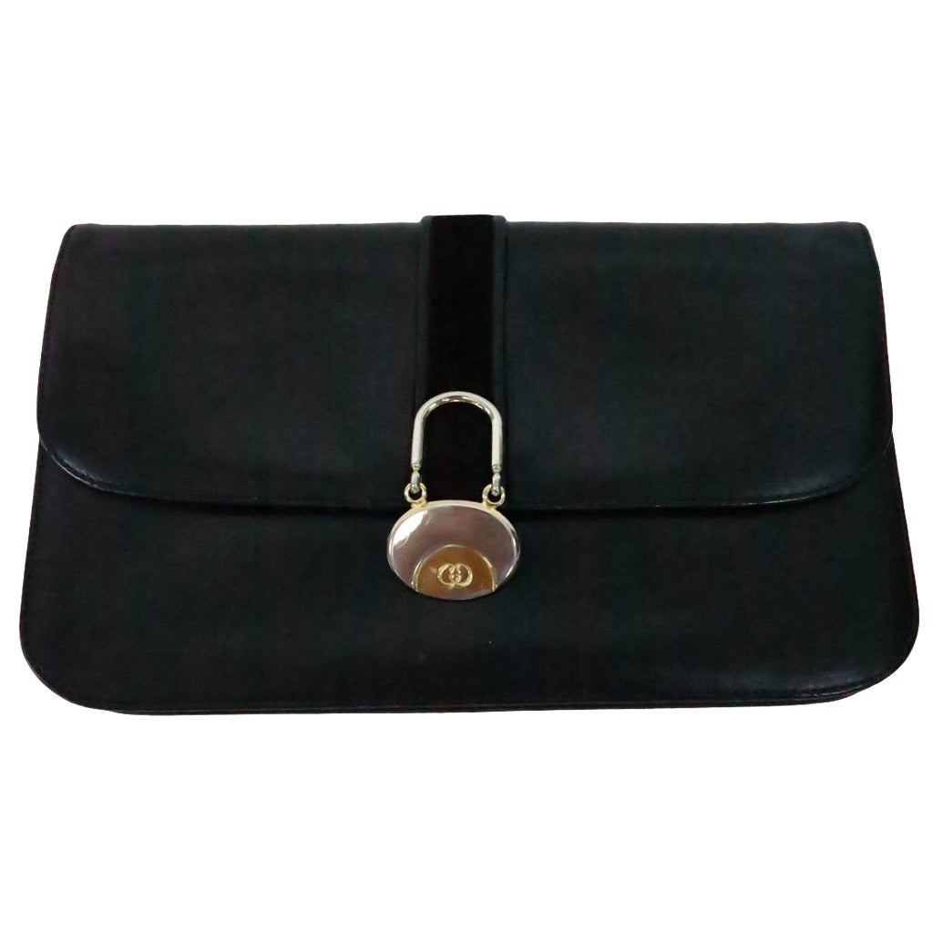 Gucci black leather handbag