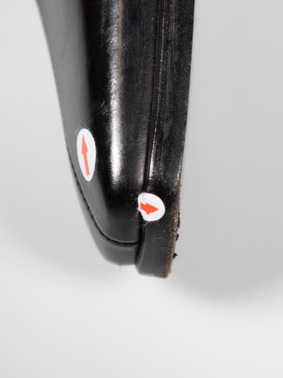 Gucci Black Leather Heeled Square Toe Boots Size IT 35.5 4