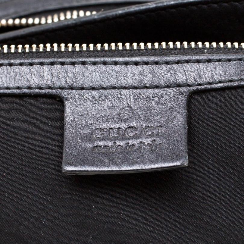 Gucci Black Leather Heritage Horsebit Hobo 3