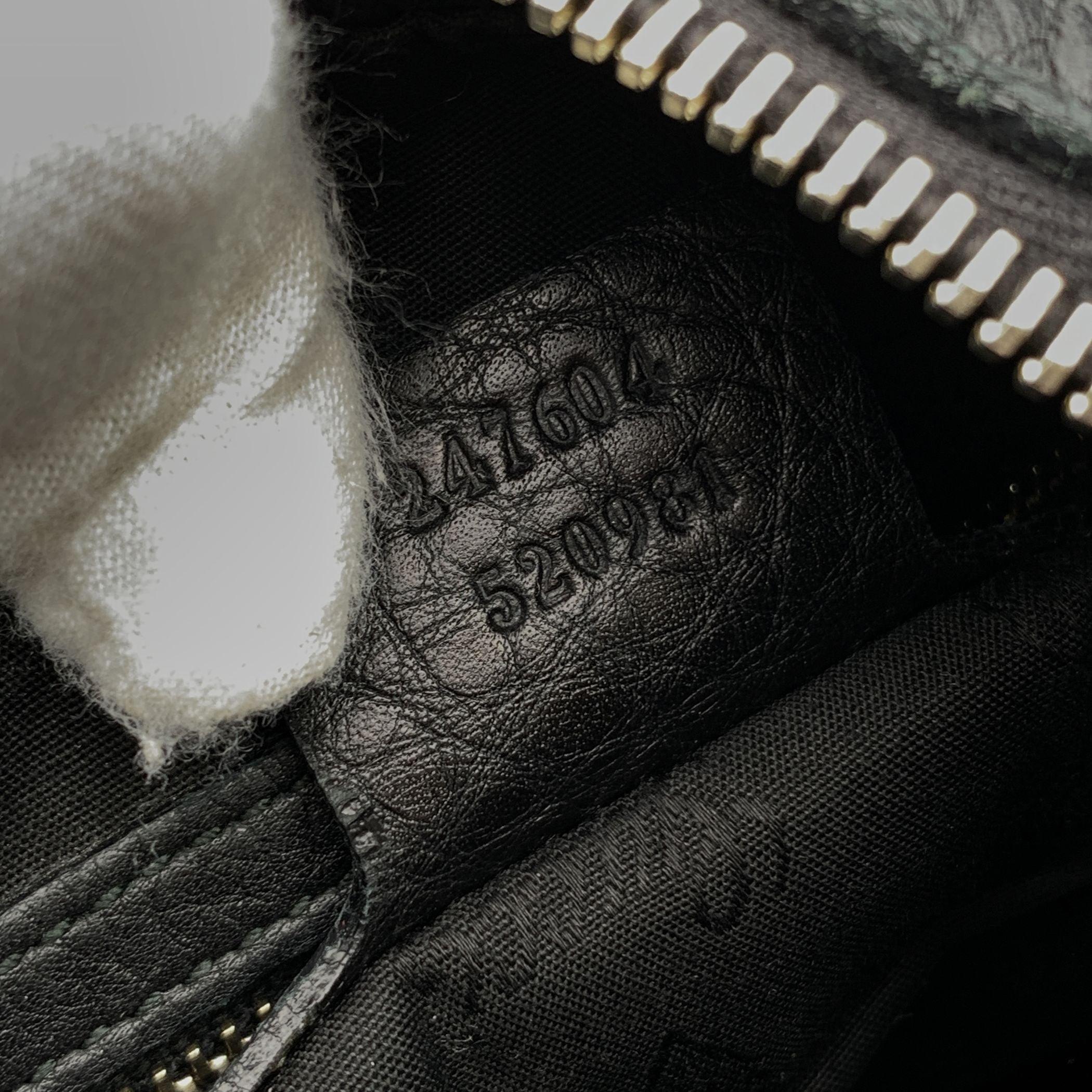 Gucci Black Leather Heritage Horsebit Hobo Shoulder Bag For Sale 4