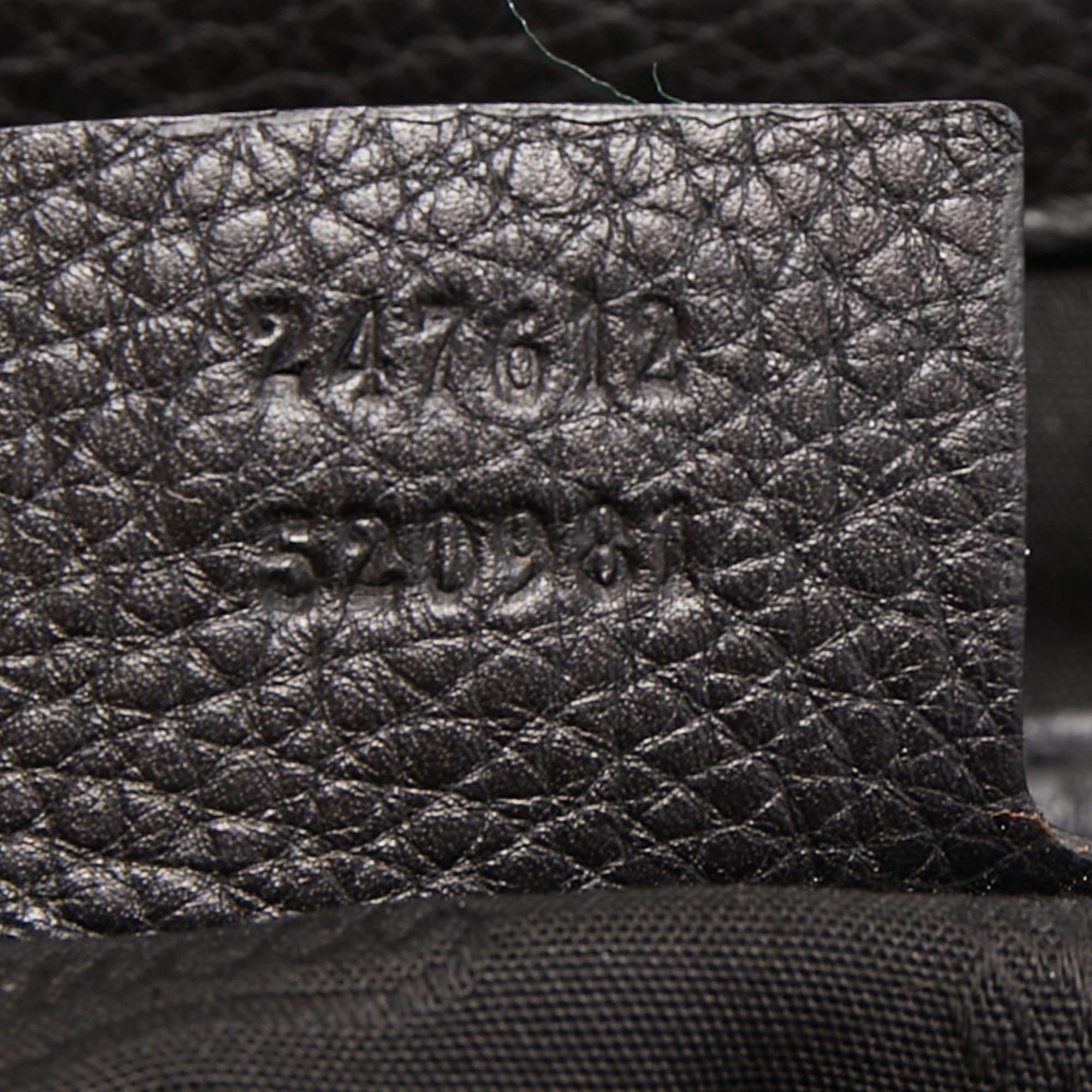 Gucci Black Leather Heritage Web Satchel 4