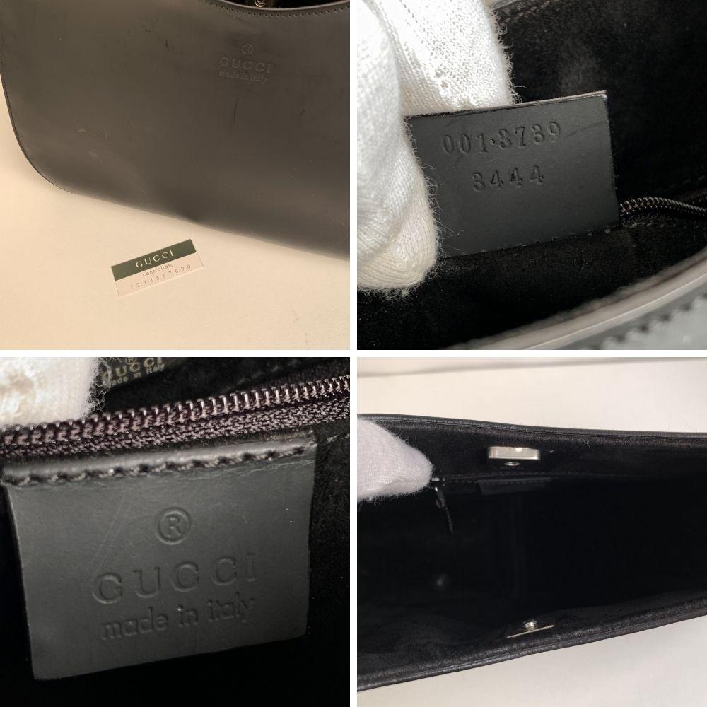 Gucci Black Leather Hobo Bag with Bamboo Handle Handbag In Good Condition In Rome, Rome