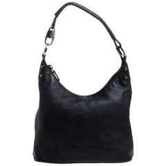 Gucci Black Leather Hobo