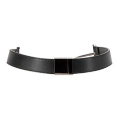 Used Gucci Black Leather Horse-bit Accent Belt