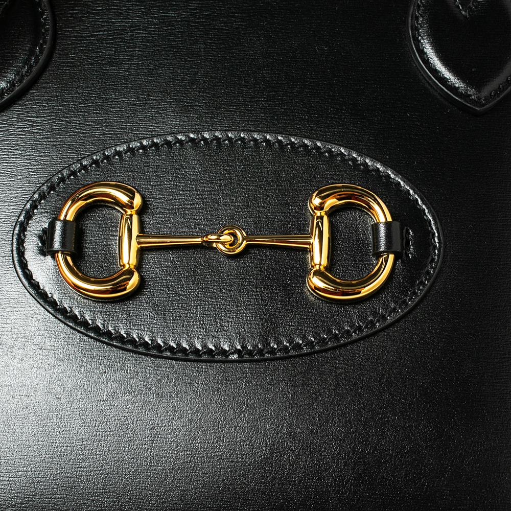 Gucci Black Leather Horsebit 1955 Satchel 3