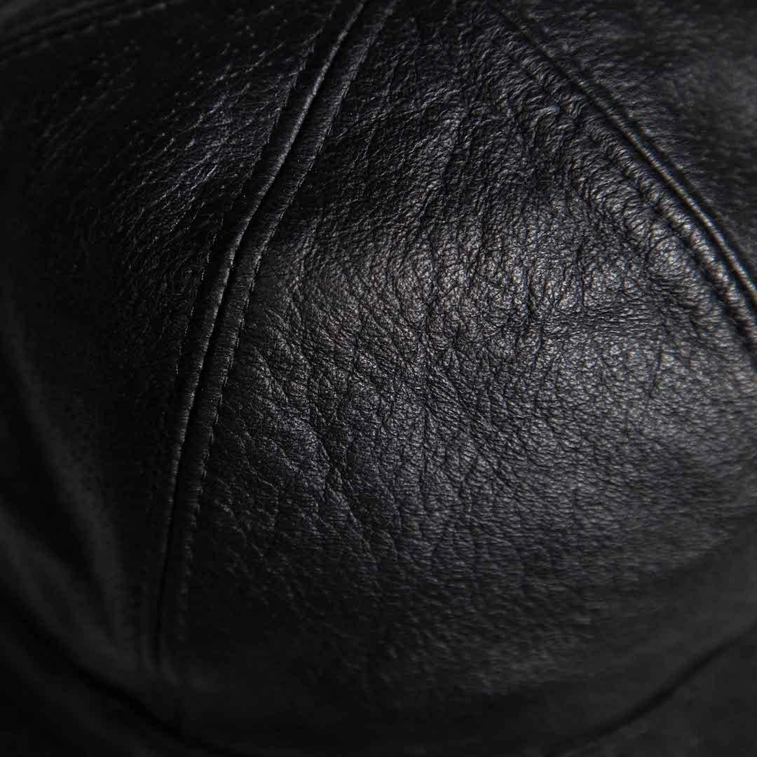 Women's Gucci Black Leather Horsebit Accent Bucket Hat