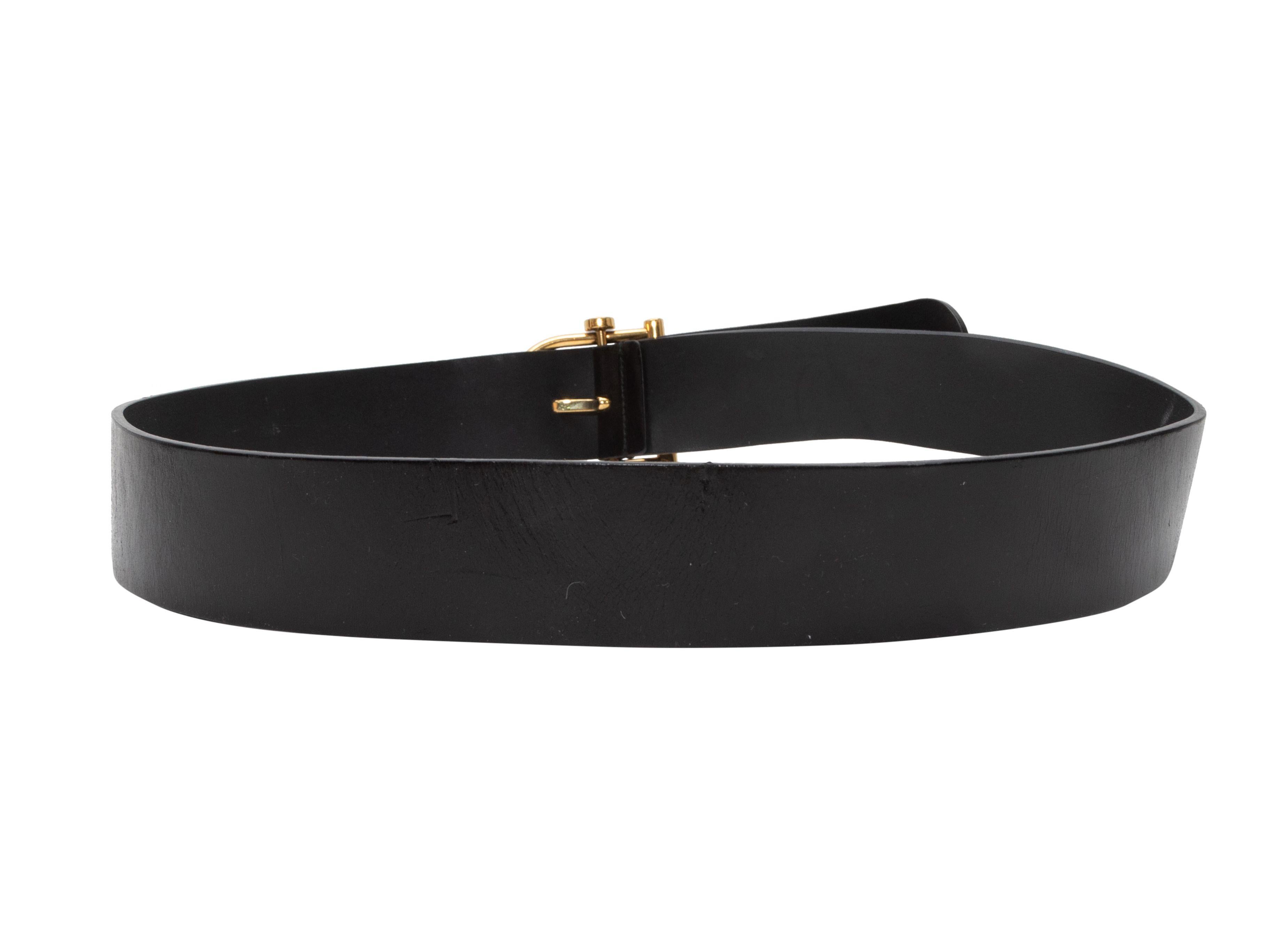Gucci Black Leather Horsebit Belt 1