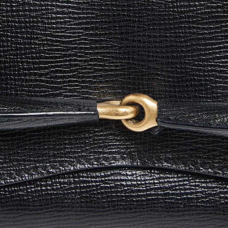 Gucci Black Leather Horsebit Chain Clutch 2