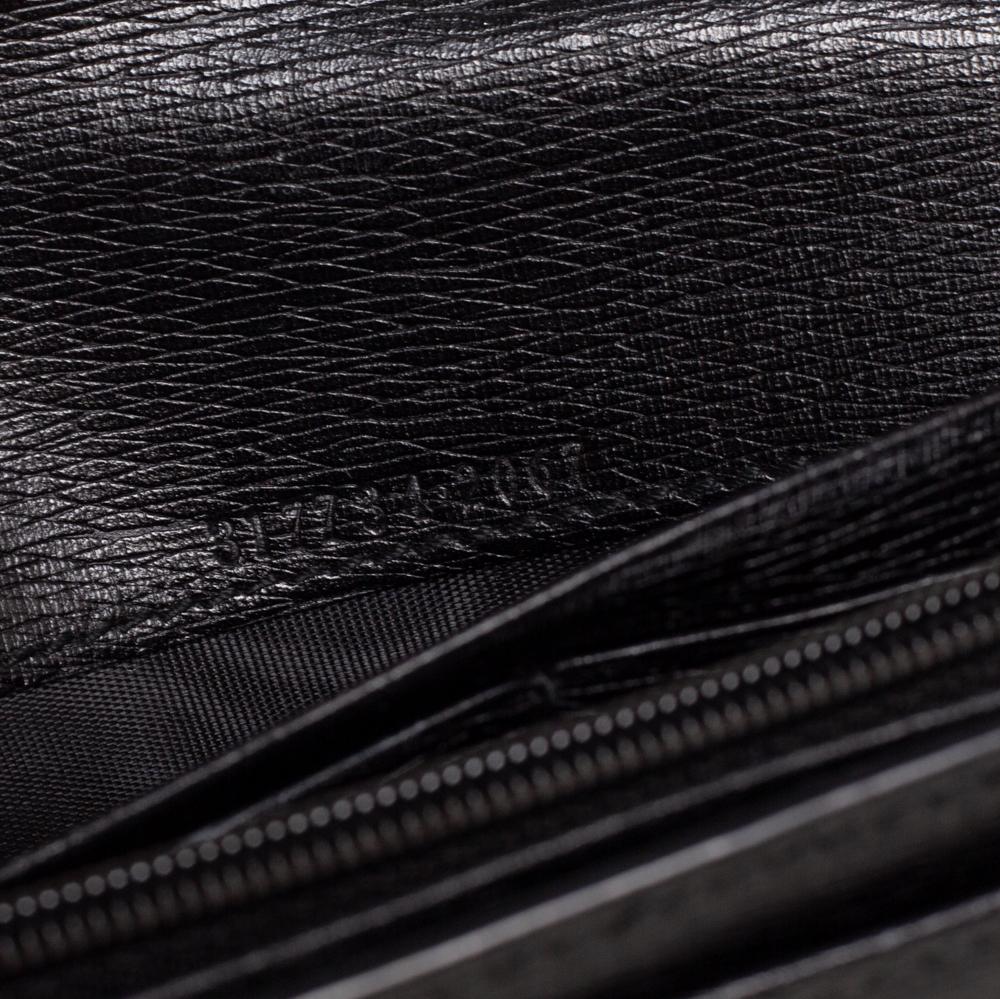 Gucci Black Leather Horsebit Continental Wallet 2