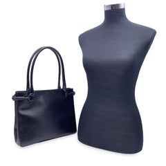 Gucci Borsa a tracolla Tote in pelle nera con dettagli Horsebit