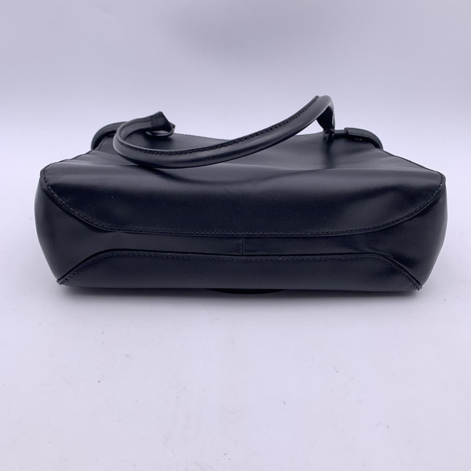 Gucci Black Leather Horsebit Detailing Tote Shoulder Bag 3