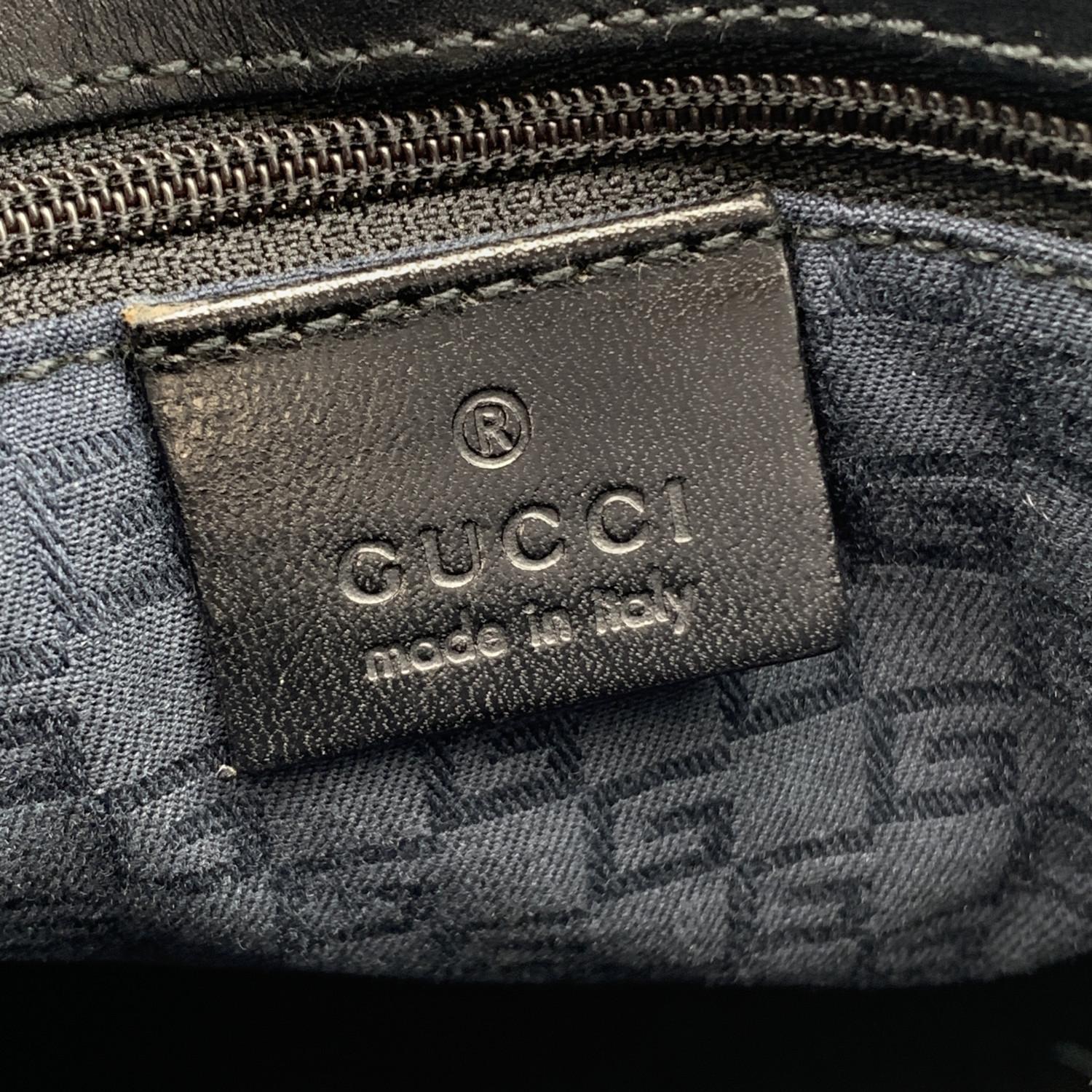 Gucci Black Leather Horsebit Detailing Tote Shoulder Bag 4