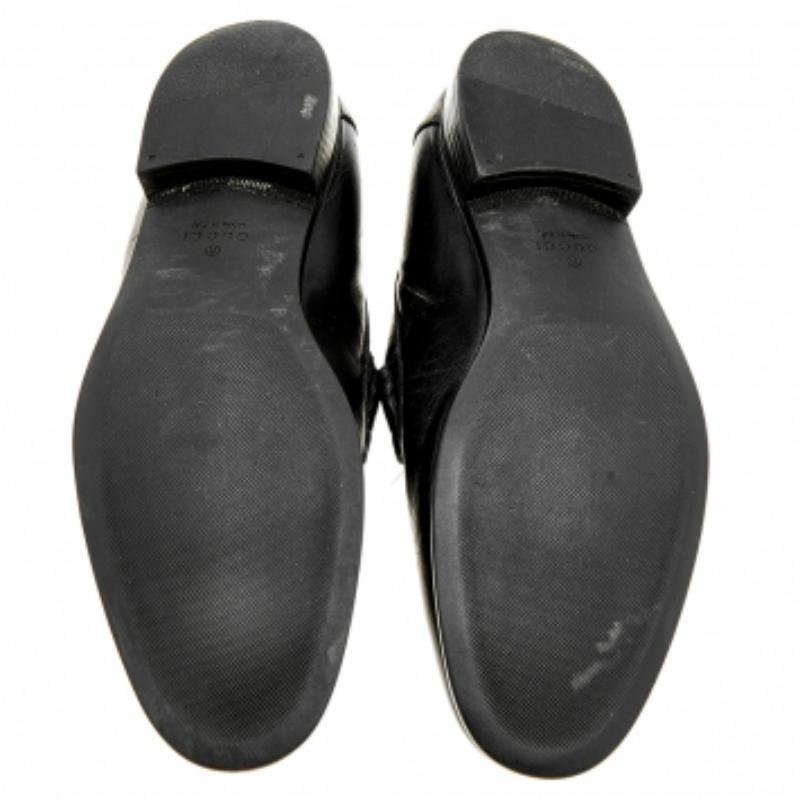 Mocasines Gucci en piel negra con relieve Horsebit talla 44.5 Negro en venta