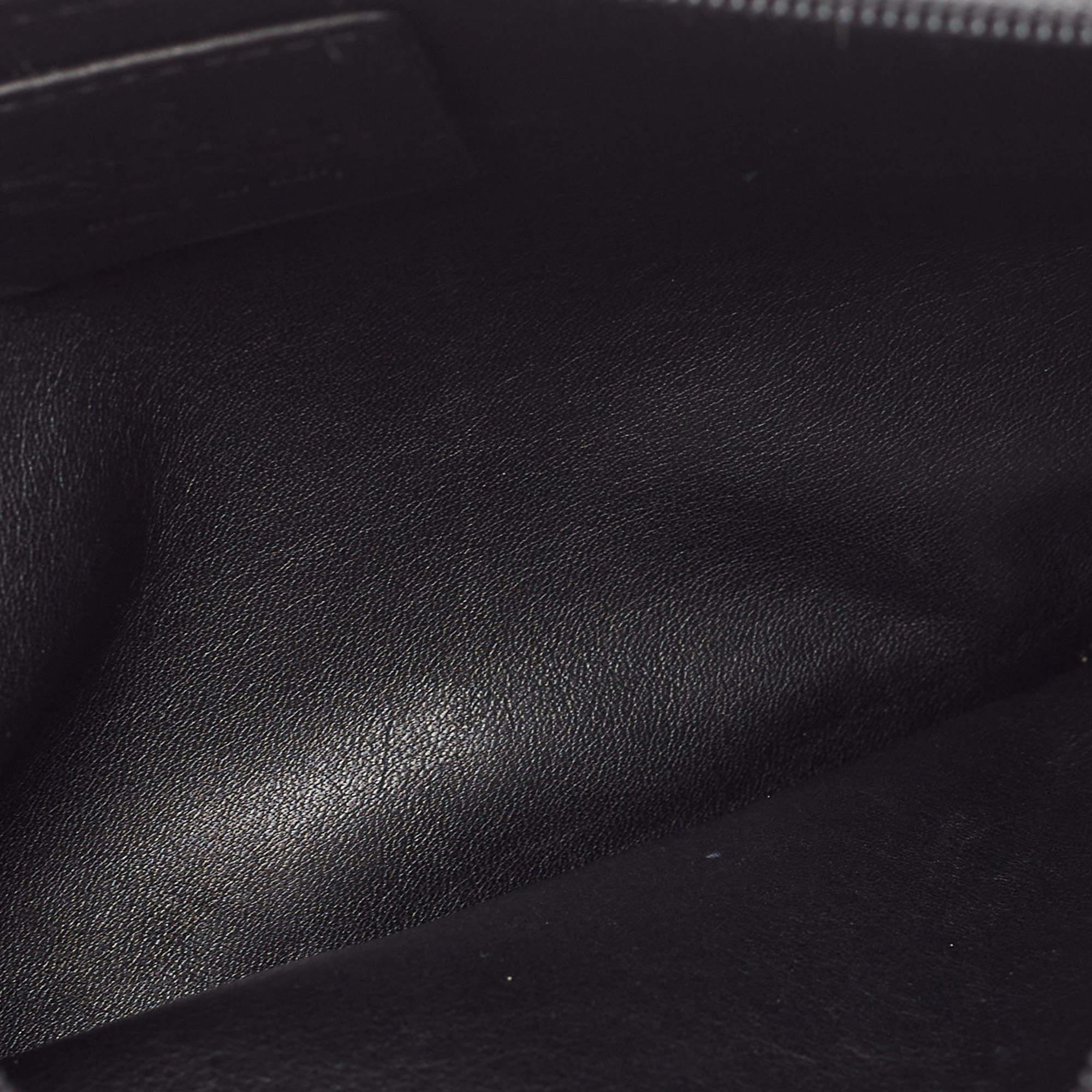 Gucci Black Leather Horsebit Handle Slim Bag For Sale 10