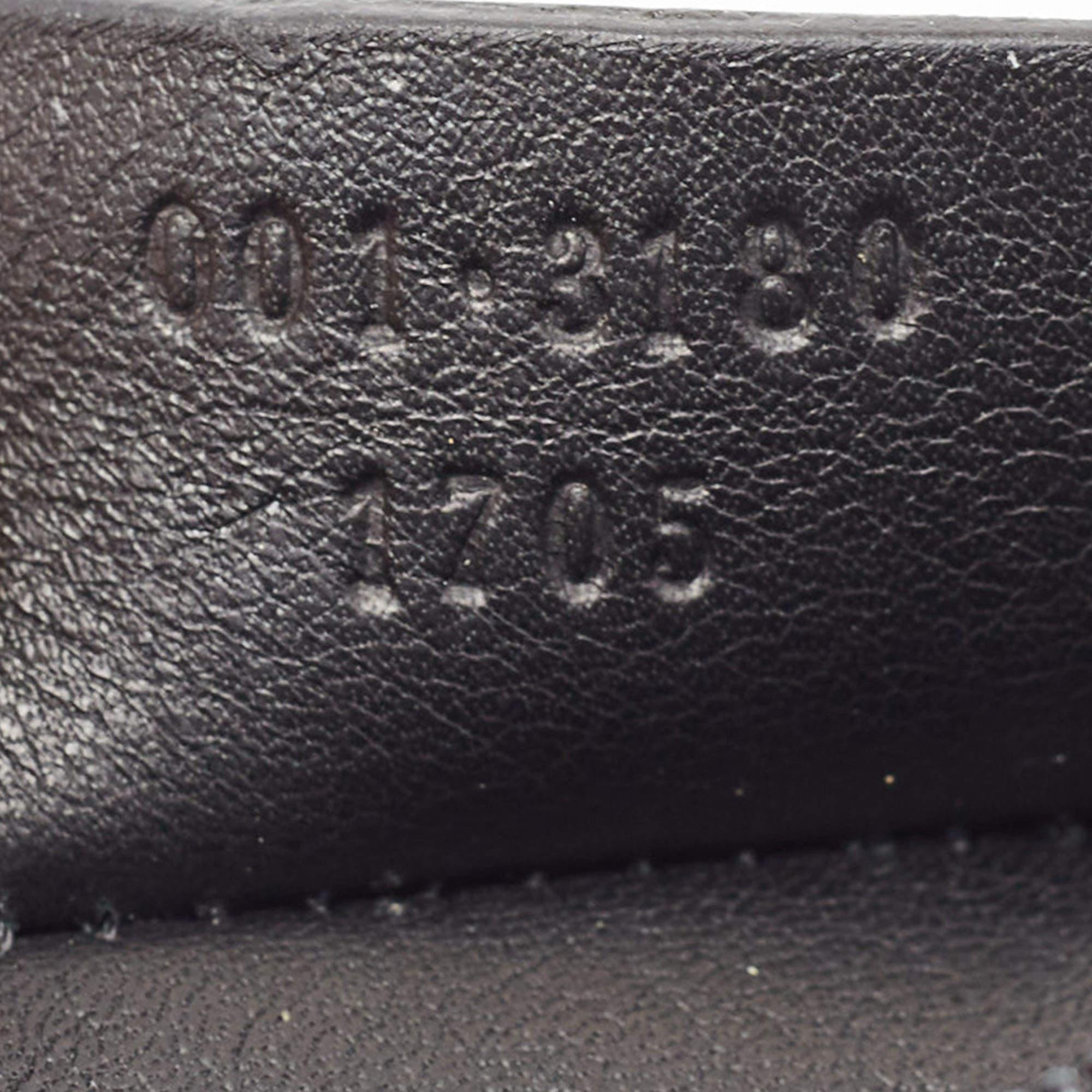 Gucci Black Leather Horsebit Handle Slim Bag For Sale 3