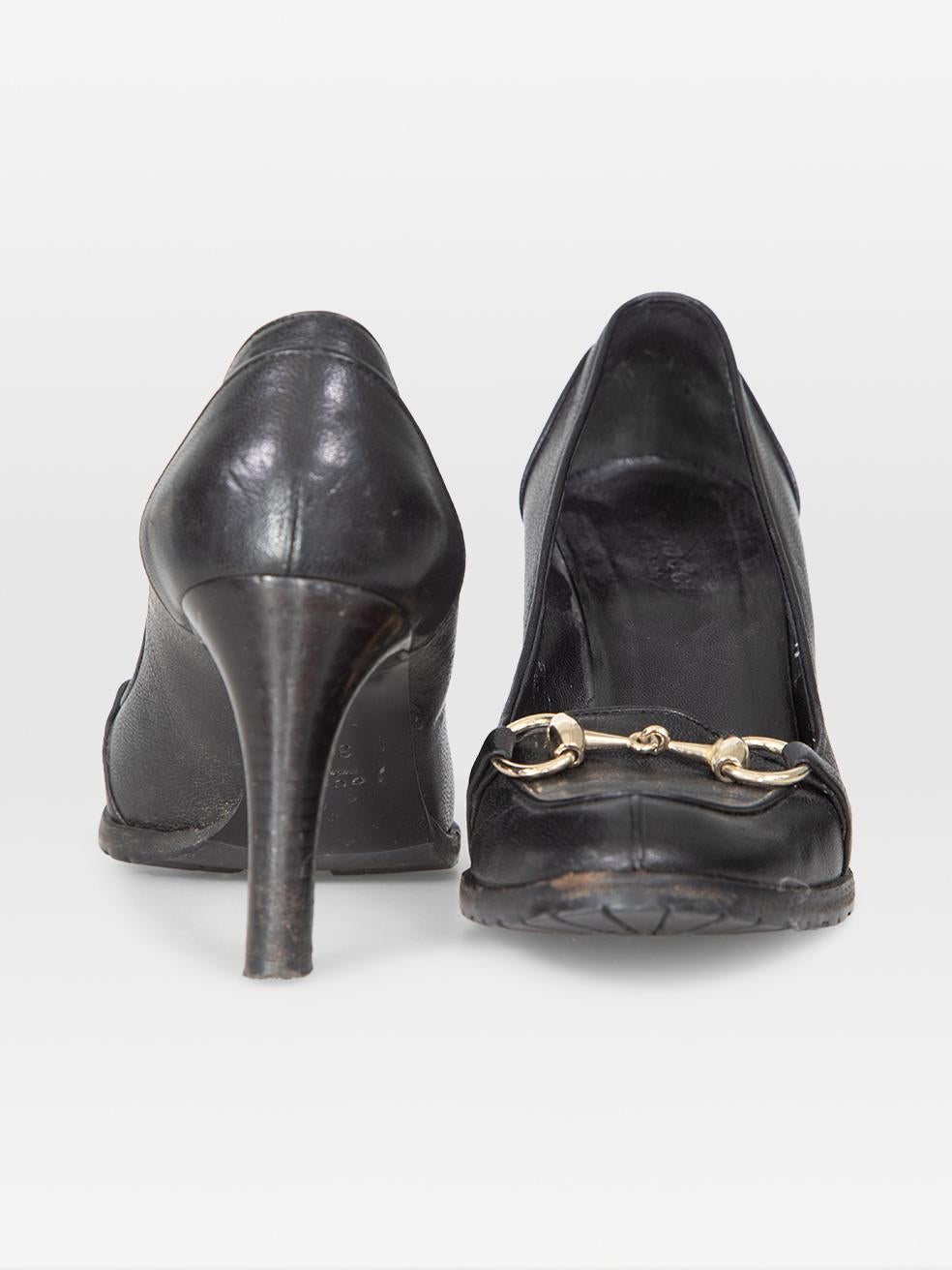 Gucci talons en cuir noir Taille IT 37 Bon état - En vente à London, GB