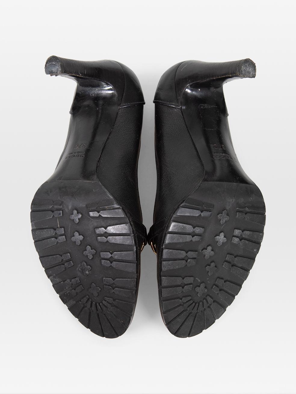 Gucci talons en cuir noir Taille IT 37 Pour femmes en vente