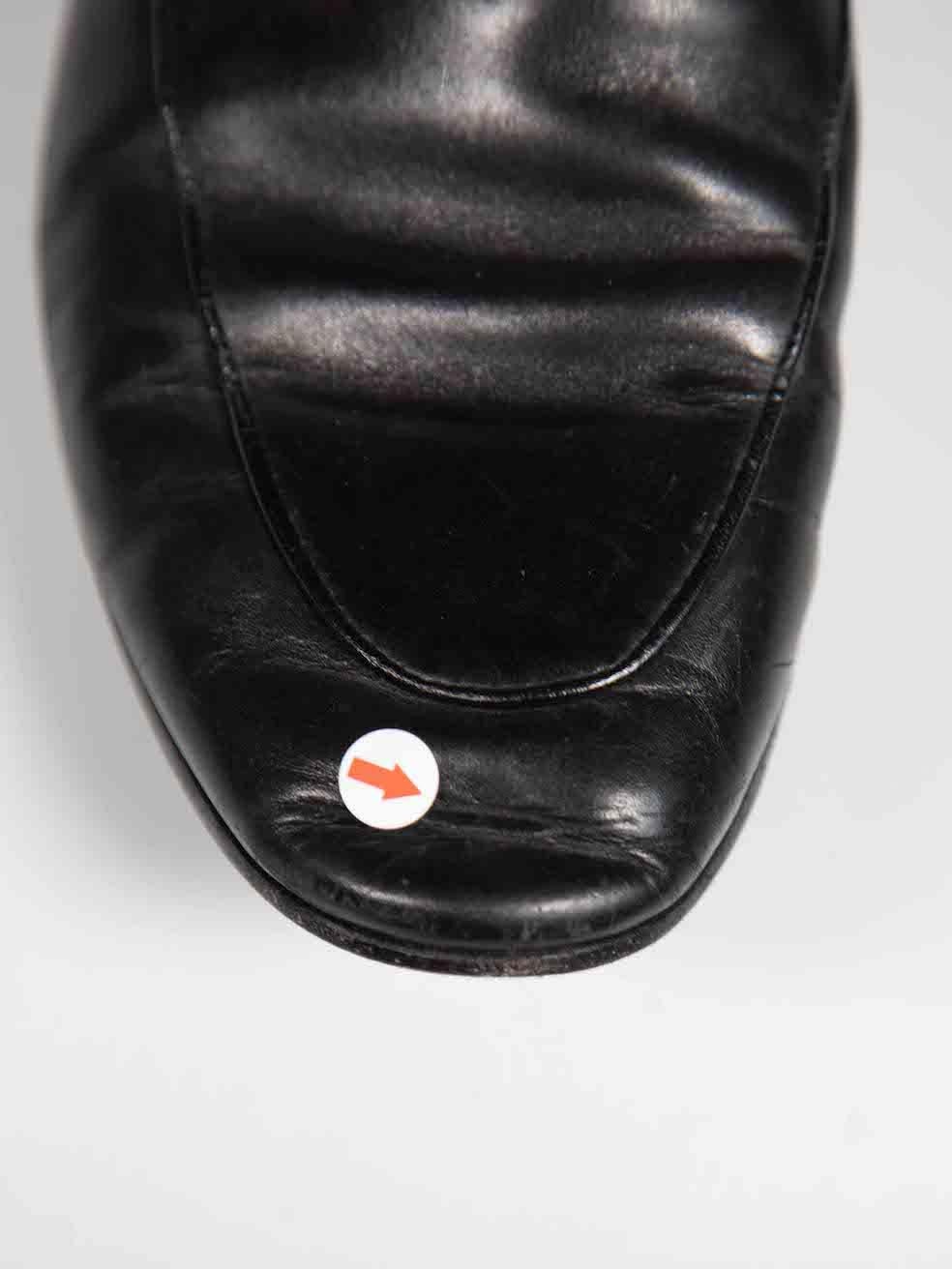 Gucci Black Leather Horsebit Jordaan Flat Loafers Size IT 39 For Sale 3