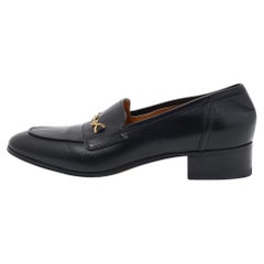 Used Gucci Black Leather Horsebit Loafers Size 39