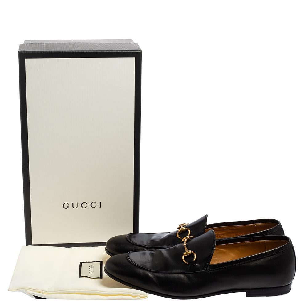Gucci Black Leather Horsebit Loafers Size 44.5 4