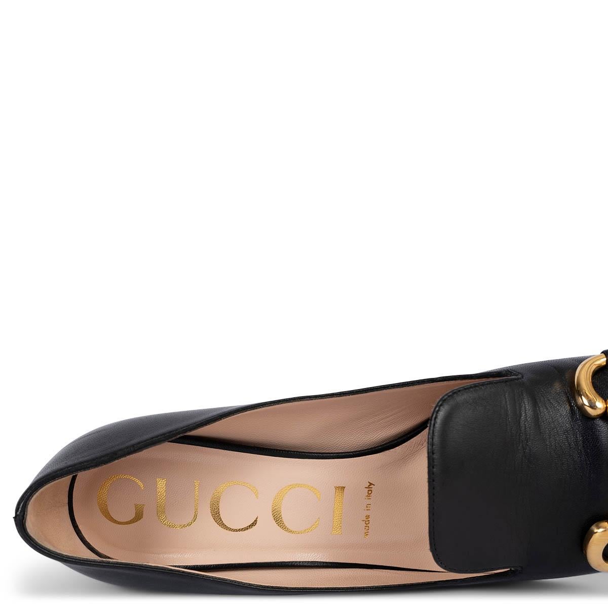 Gucci cuir noir HORSEBIT MID HEEL Chaussures 39 fit 40 en vente 3