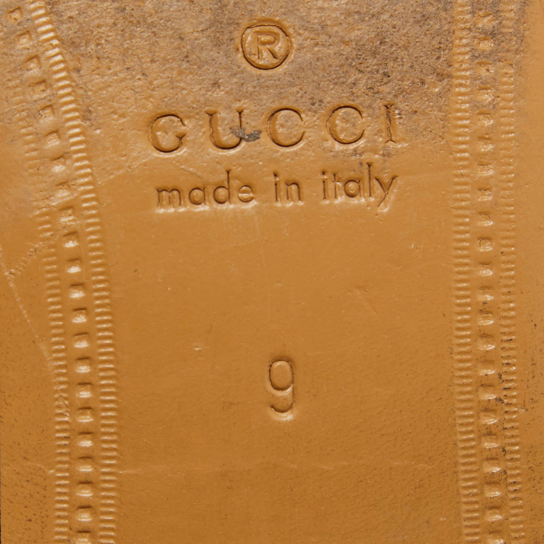 Gucci Black Leather Horsebit Mules Size 43 For Sale 2