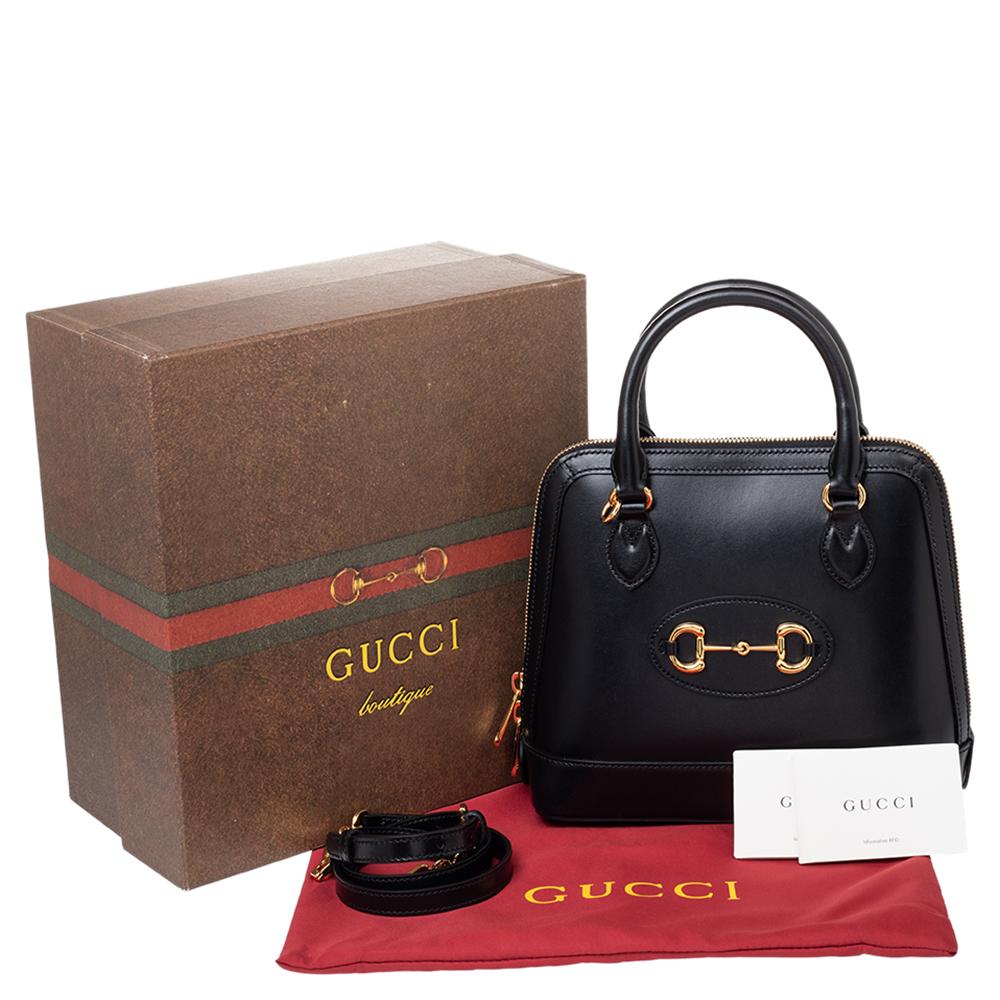 Gucci Black Leather Horsebit Shoulder Bag 8