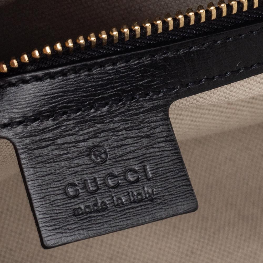Gucci Black Leather Horsebit Shoulder Bag 1