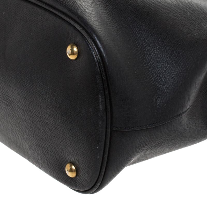 Gucci Black Leather Horsebit Tote 4