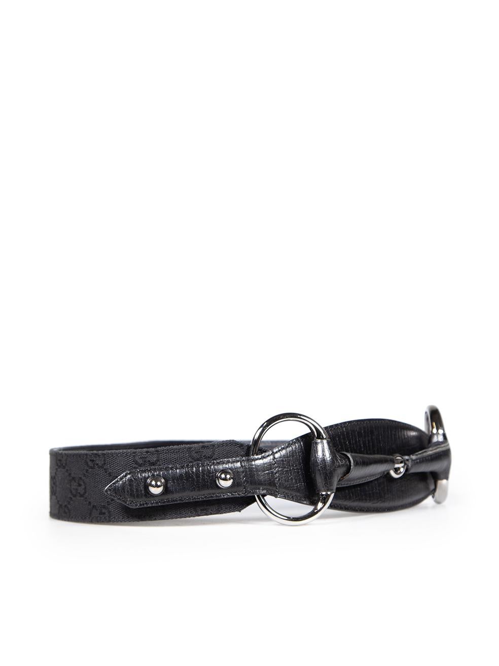 CONDITION is Very good. Minimal wear to belt is evident. Minimal wear to the front where some discolouration can be seen as well as some slight abrasions around the button holes on this used Gucci designer resale item.
 
 Details
 
 
 Black
 
