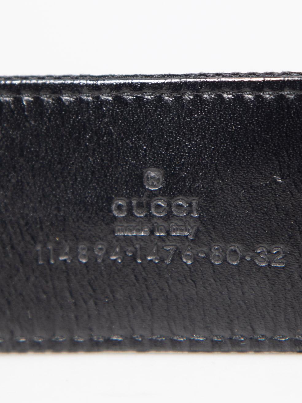 Gucci Black Leather Horsebit Waist Belt 2