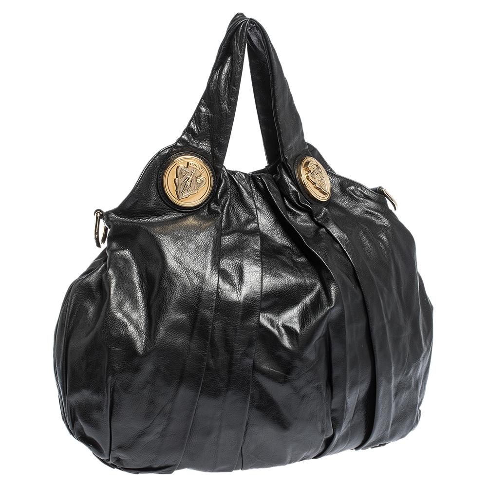 Gucci Black Leather Hysteria Hobo In Good Condition In Dubai, Al Qouz 2