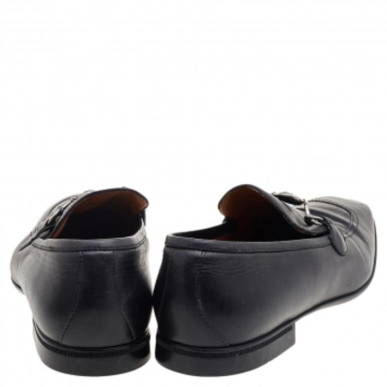 Mocasines Gucci Black Leather Hysteria Horsebit Slip On Talla 43.5 en venta 2