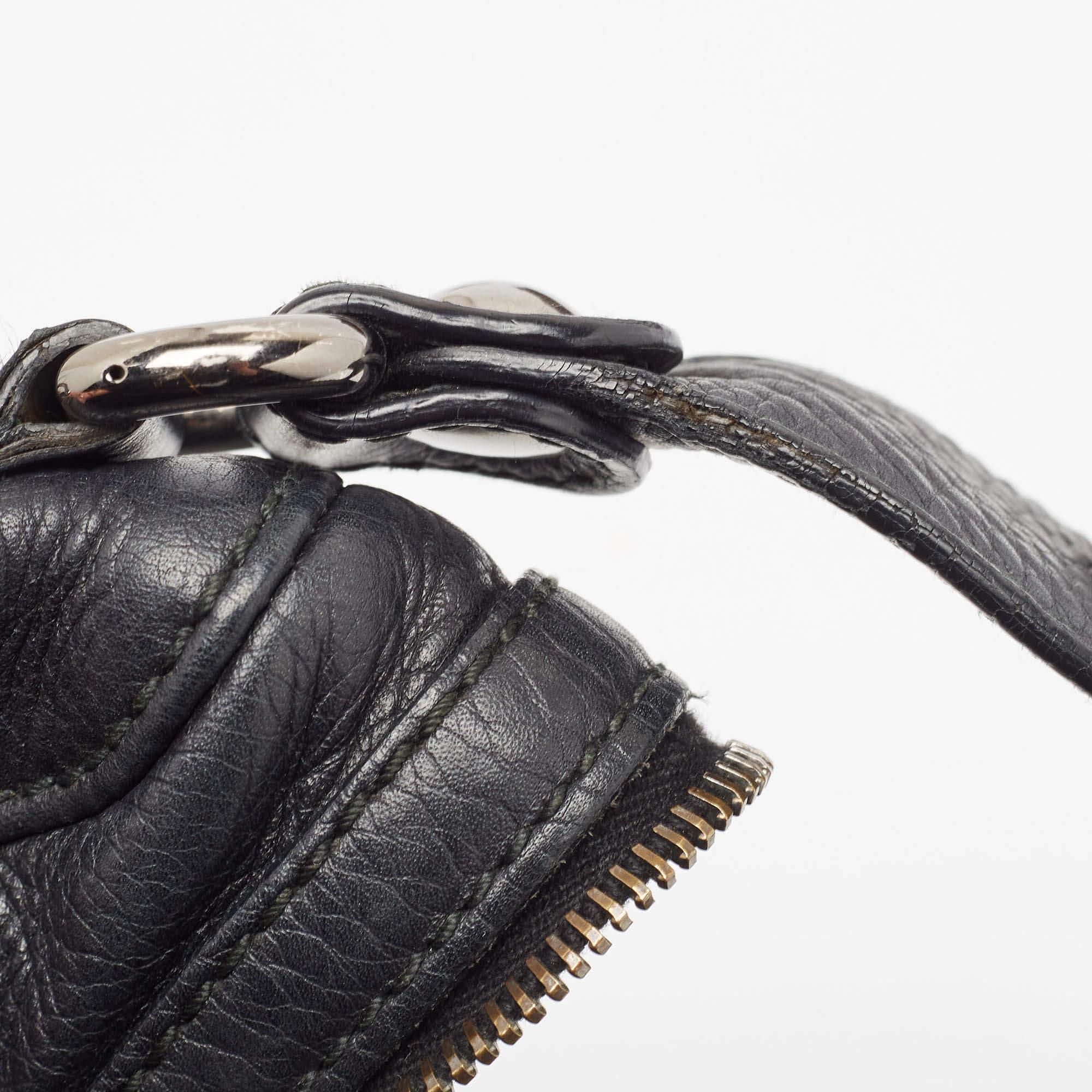 Gucci Black Leather Icon Bit Hobo 3
