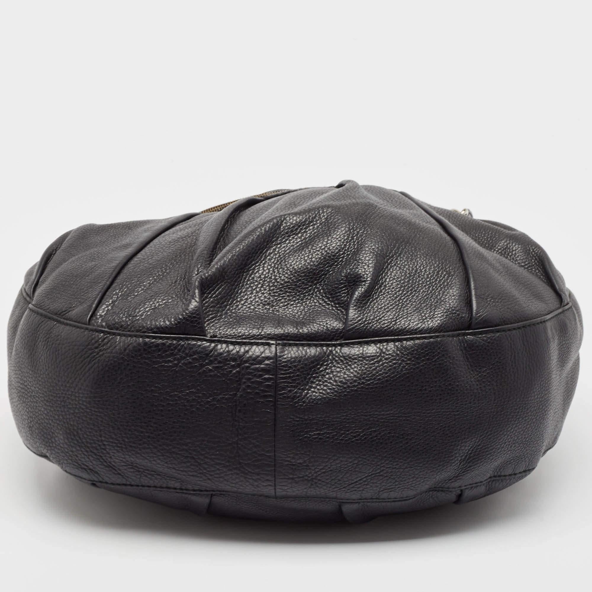 Gucci Black Leather Icon Bit Hobo 4