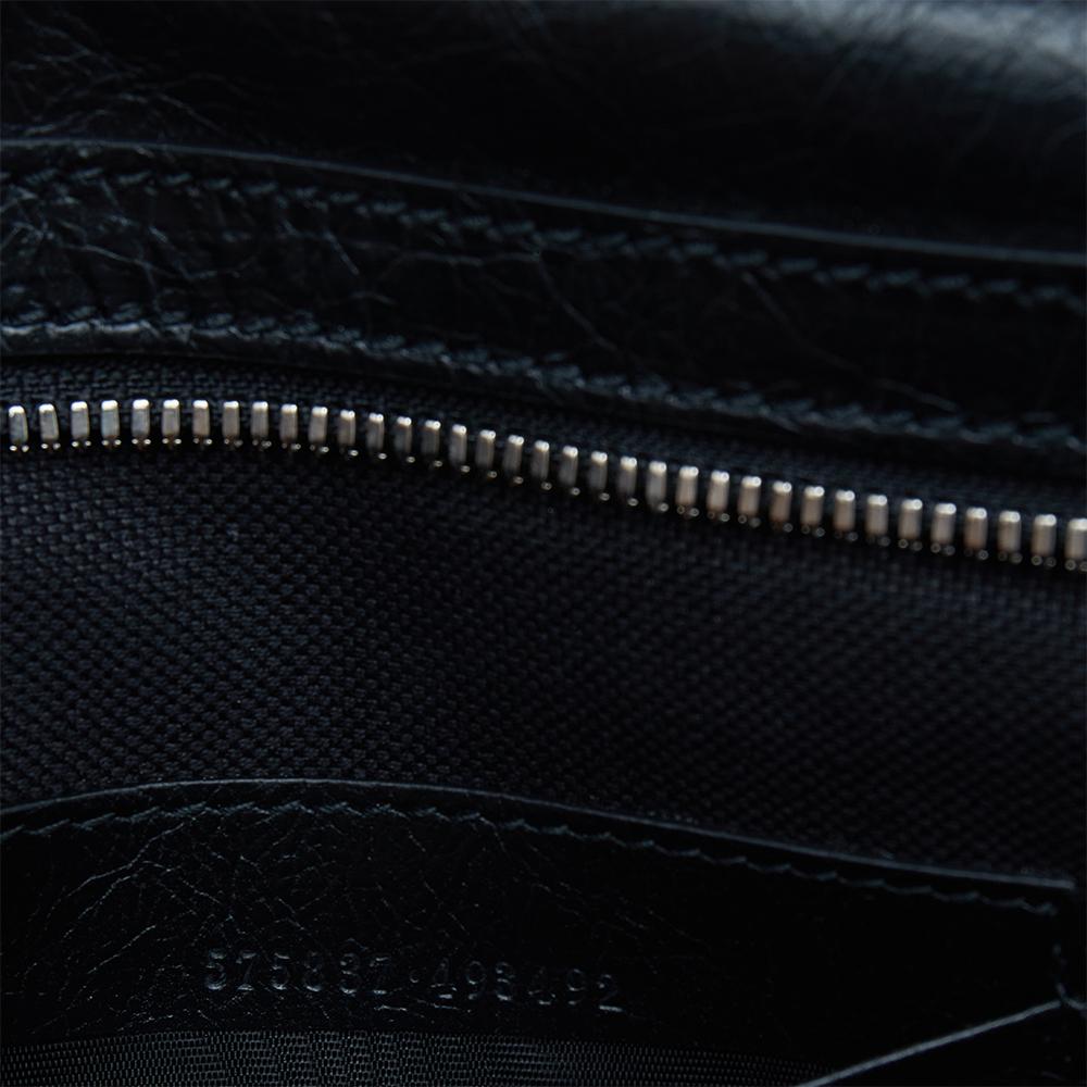 Gucci Black Leather Interlocking G Messenger Bag 3