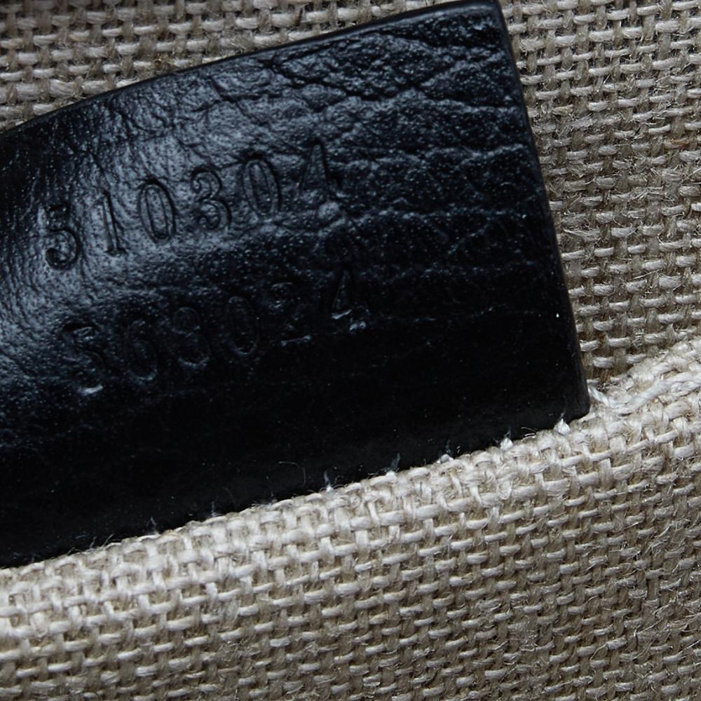 Women's Gucci Black Leather Interlocking G Shoulder Bag