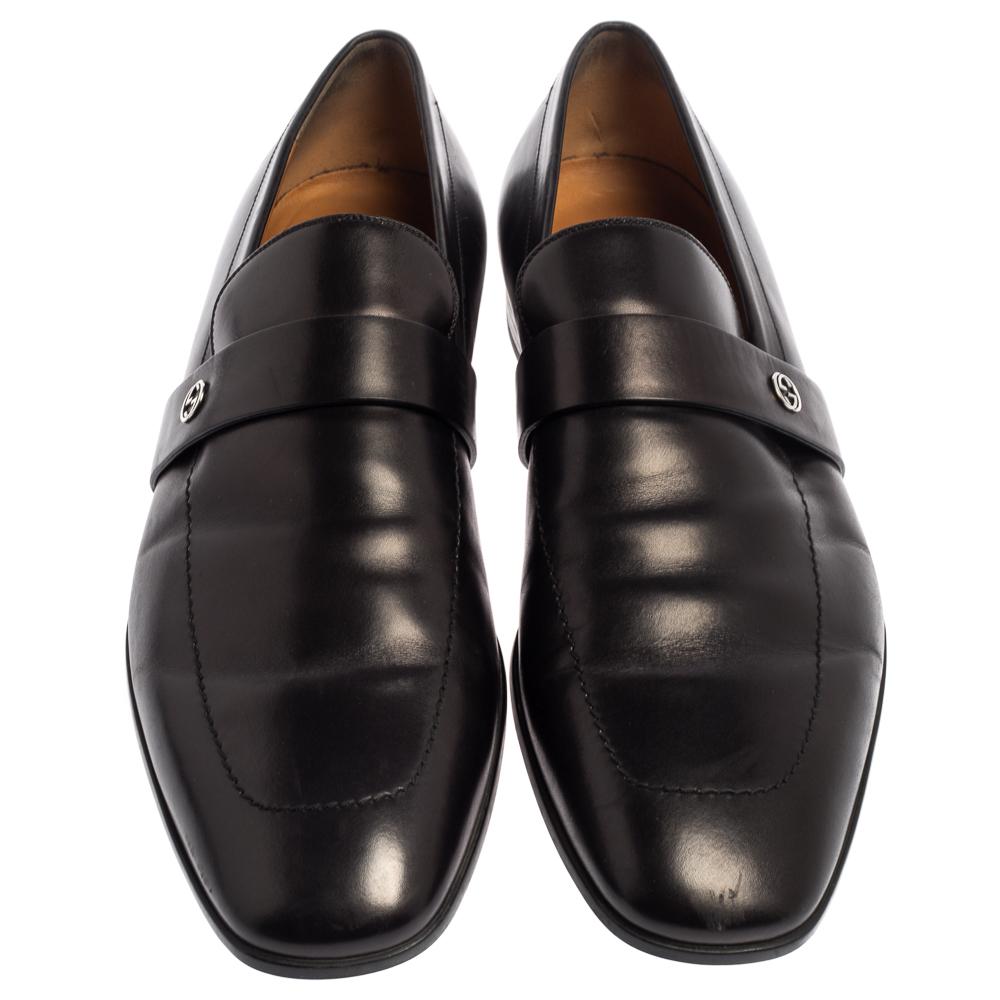 gucci interlocking g leather loafers
