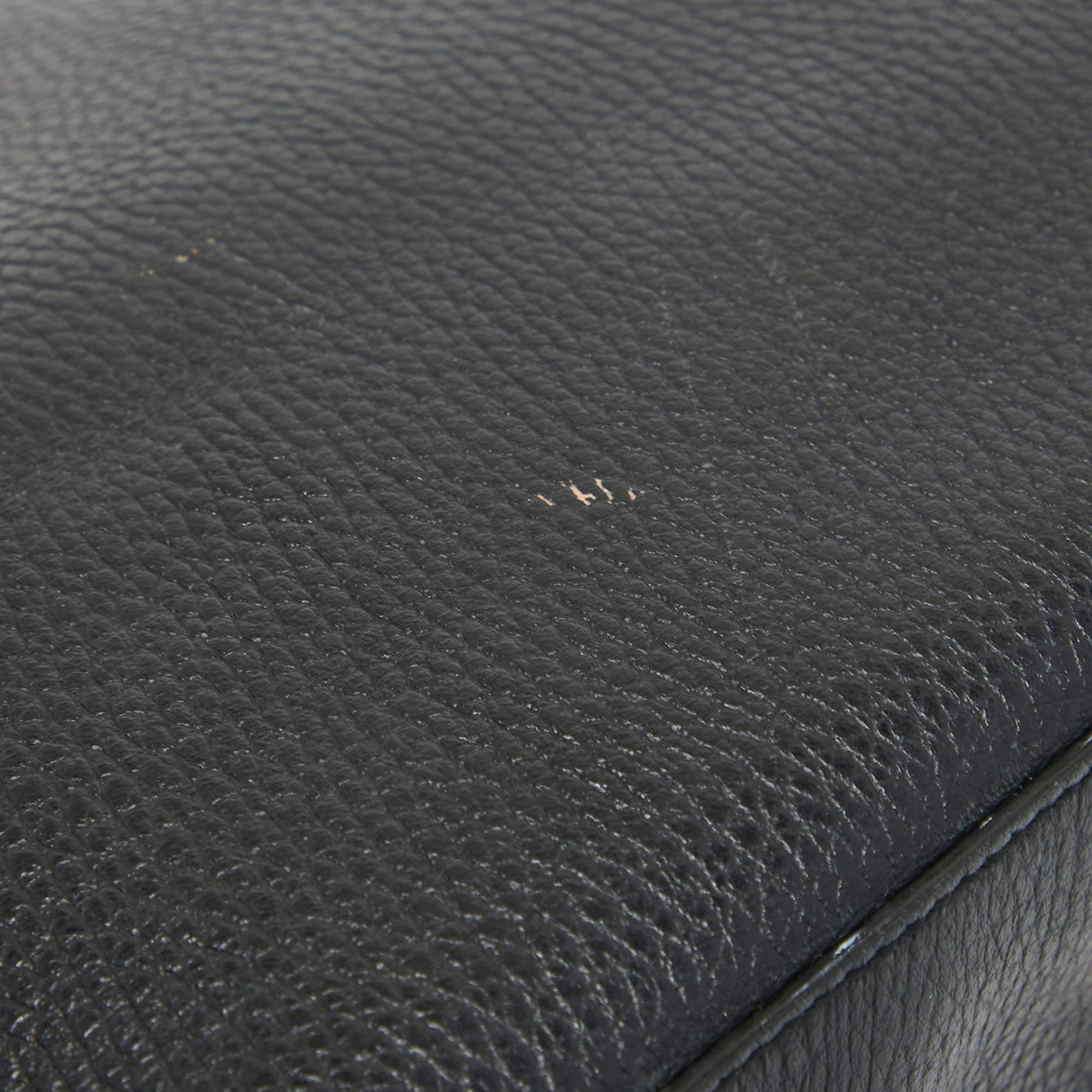 Gucci Black Leather Interlocking G Tote 5