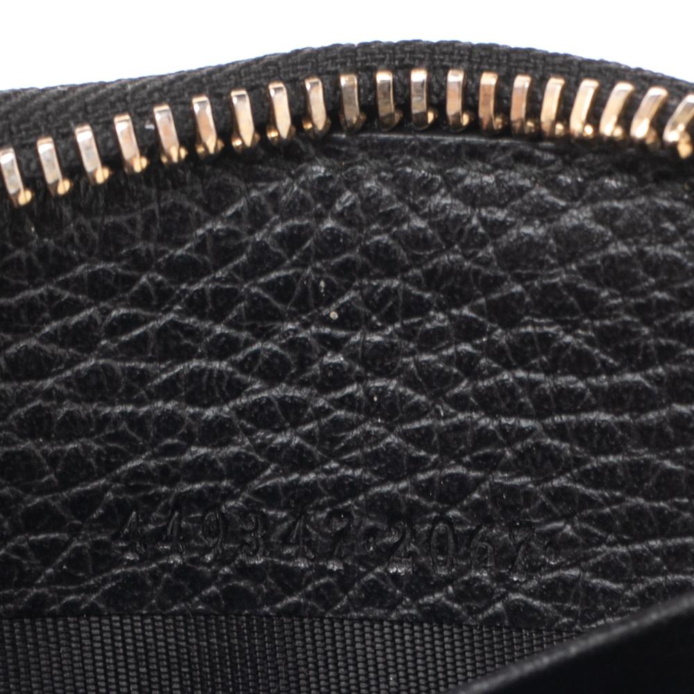 Gucci Black Leather Interlocking G Zip Around Wallet 4