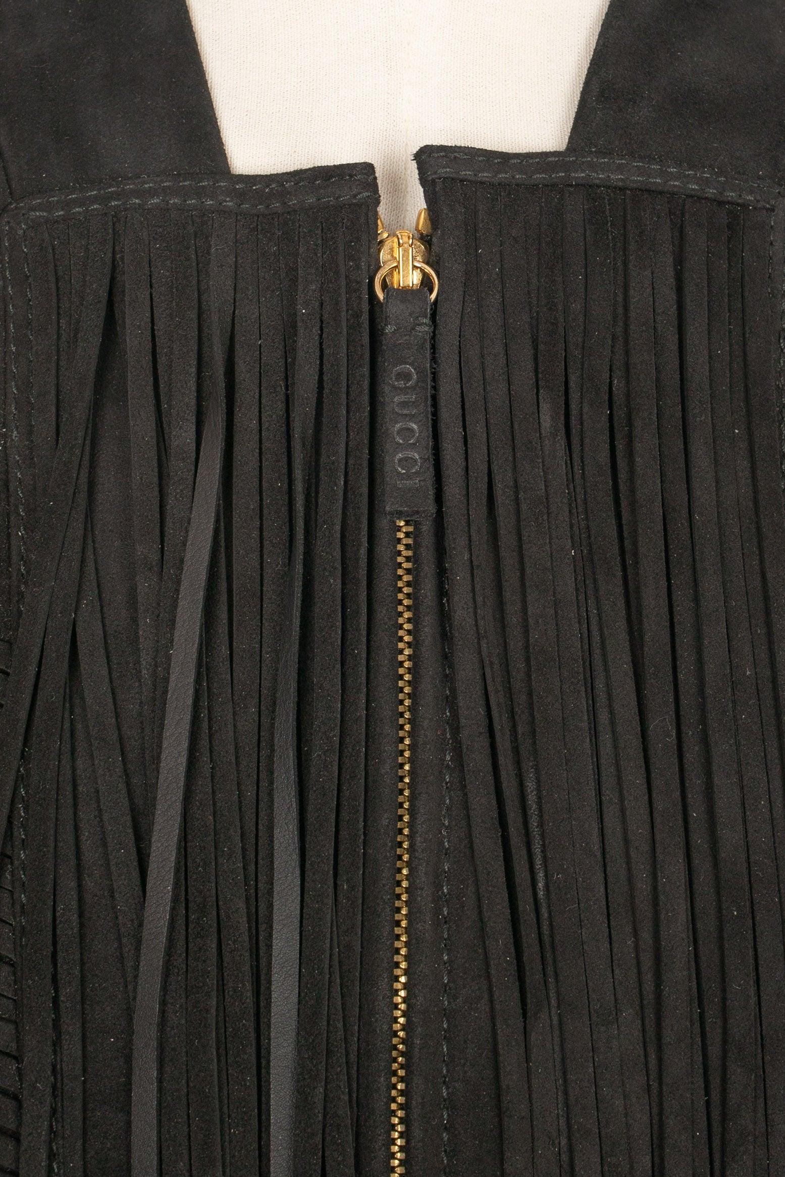 Gucci Black Leather Jacket, 2011 For Sale 4