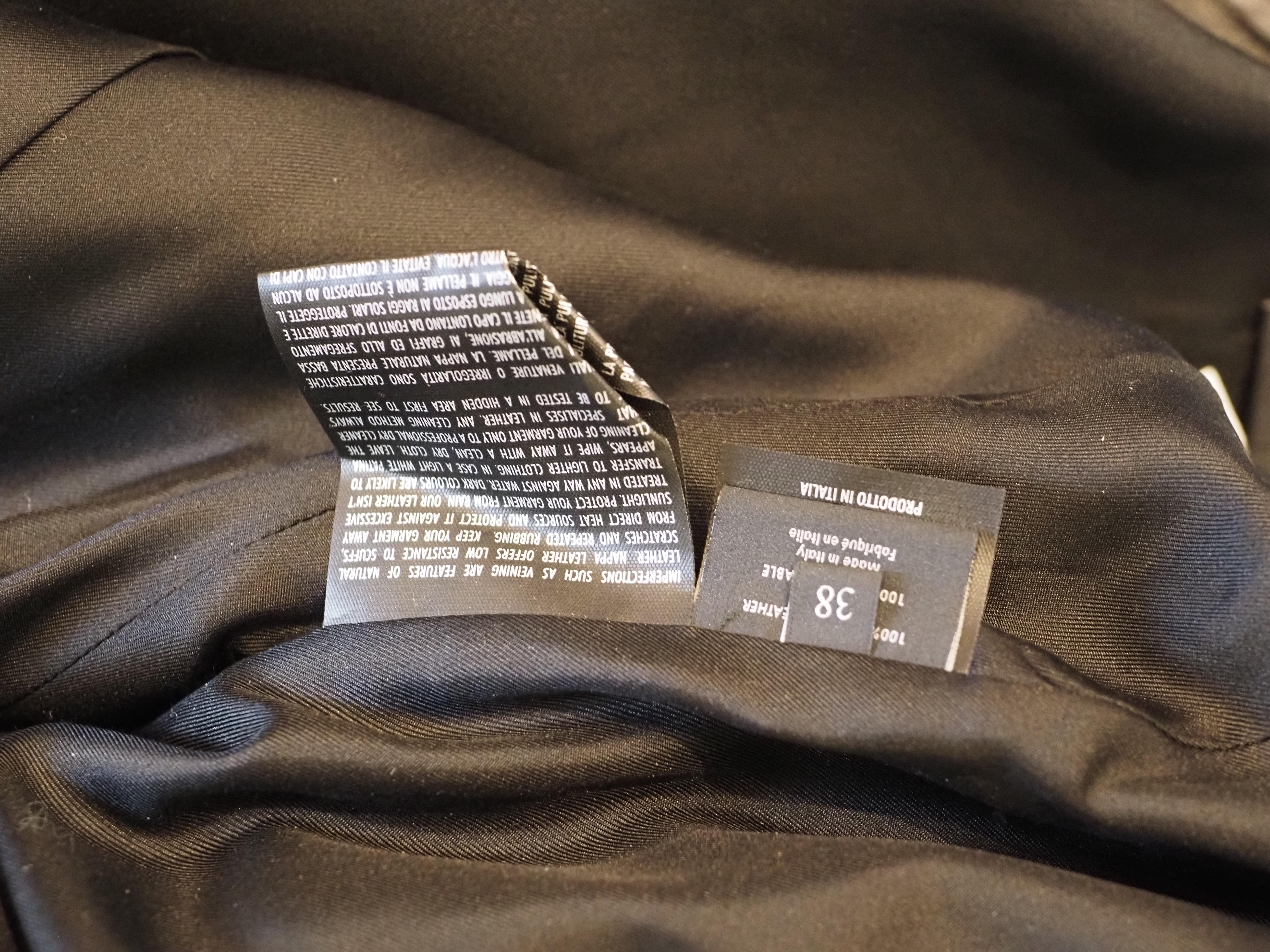 Gucci black leather jacket NWOT For Sale 12