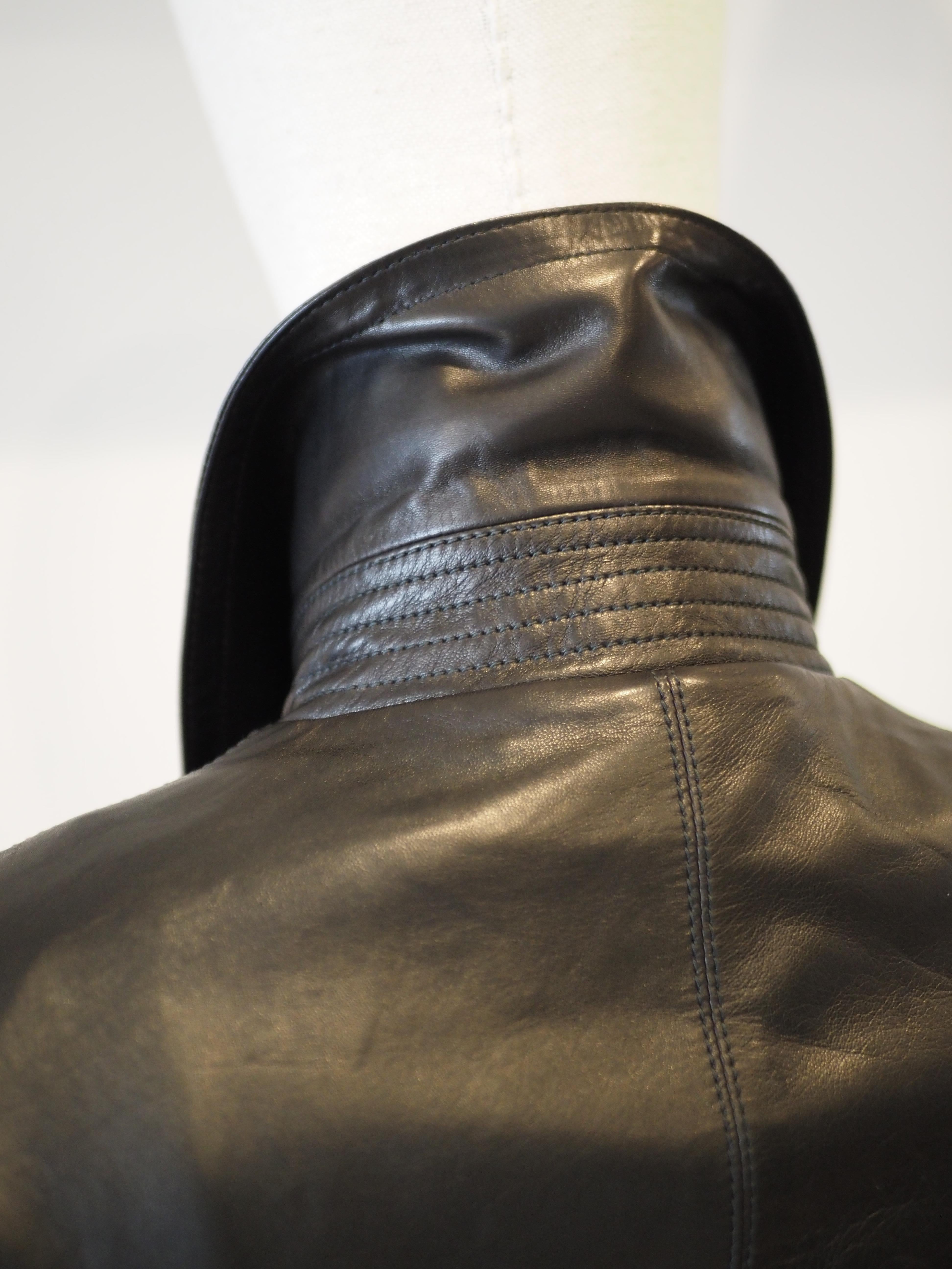 Gucci black leather jacket NWOT For Sale 3