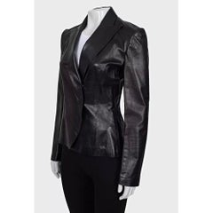 Gucci Black Leather Jacket Sz.IT 40 S