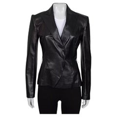 Gucci Black Leather Jacket Sz.IT 40 S