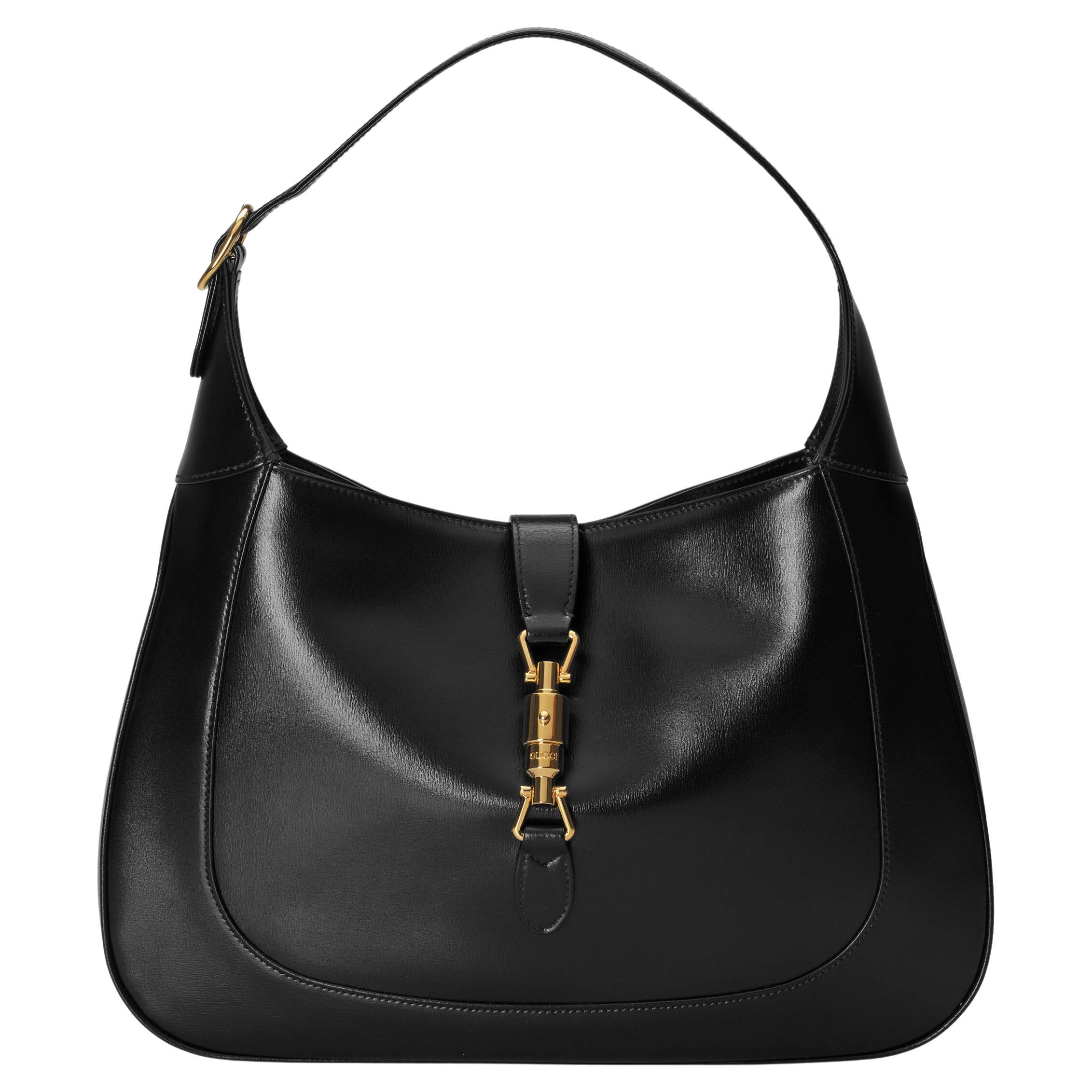 Gucci Black Snakeskin Leather Gold Evening Saddle Crossbody Shoulder