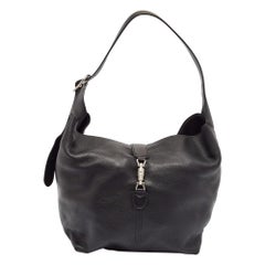 Gucci Black Leather Jackie 1961 Shoulder Bag